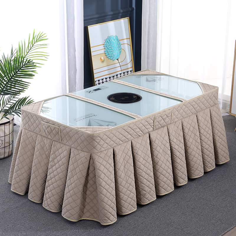 新款烤火桌罩套冬天长方形电炉罩套加绒加厚家用取暖烤火罩电炉罩