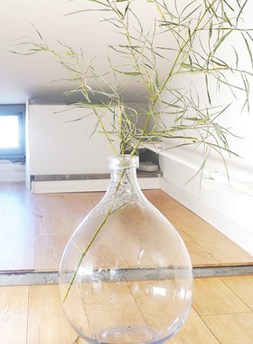 OOOOH马醉木吊钟大肚瓶落地花瓶手工锤纹玻璃花瓶