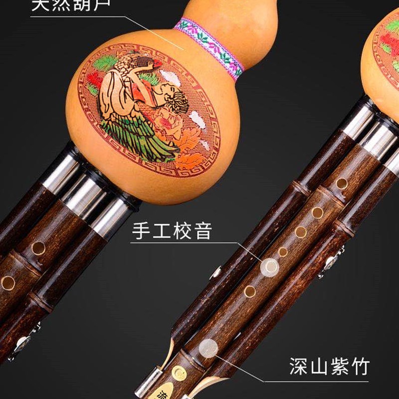 葫芦丝乐器初学者c调降b调a调g调f调小d调儿童小学生入门七孔紫竹
