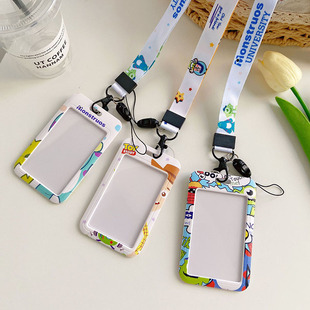 怪兽大学卡套长绳挂脖学生公交地铁卡保护套可爱八达通悠游卡挂件