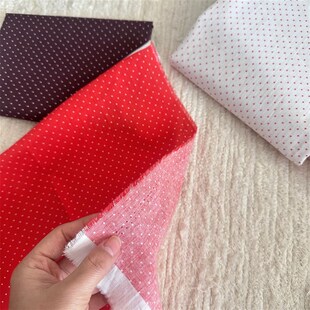 纯棉40支柔软常规小点波点水玉打底全棉布手工作服装裙子衬衣布料