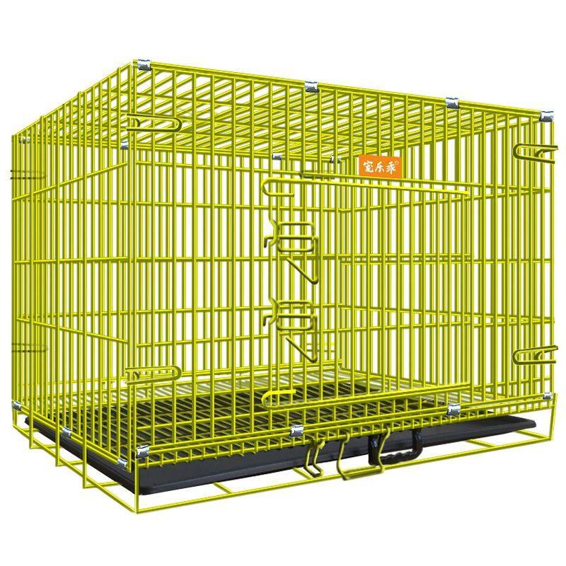 宠乐乖可折叠狗笼子小型犬幼犬大型中型犬宠物不锈钢笼子室内纳米