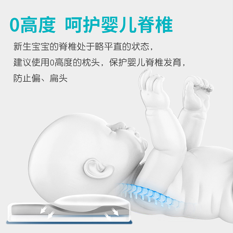 婴儿枕头防偏头定型枕夏季透气新生儿0-6月头型矫正宝宝纠正偏头