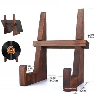 木质菜谱架厨房台面阅读架覆古木质菜谱支架木质相框支架收纳书架