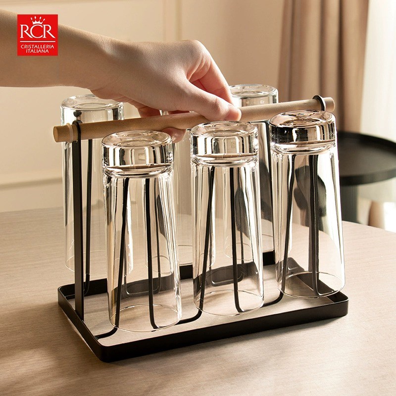 意大利rcr水晶杯子玻璃杯家用喝水杯高?感?奢泡?茶杯家用套?