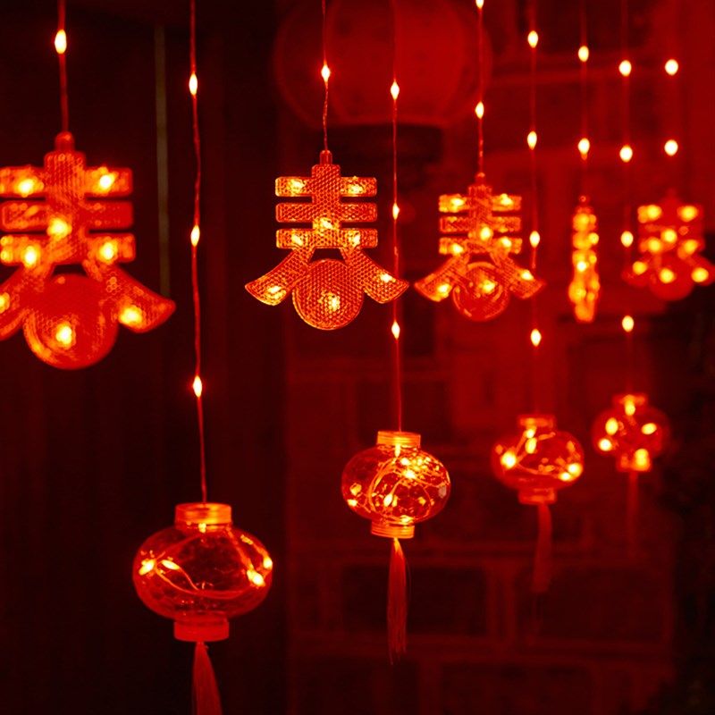 过年彩灯传统灯笼窗帘灯春节装饰灯元宵节氛围灯节日婚礼布置品,节庆用品/礼品,装饰灯,淘宝优惠券,粉丝福利购,淘宝优惠卷