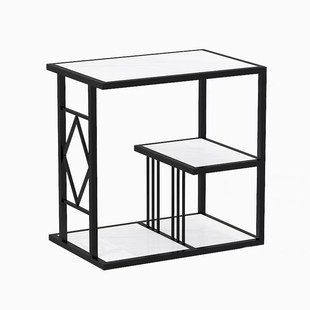 轻奢岩板茶水柜客厅沙发边角小茶几可放水桶置物烧水台茶边桌边柜