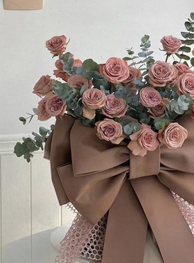 超大蝴蝶结玫瑰花束背景墙橱窗装饰美陈列摆件装饰品拍照打卡布置