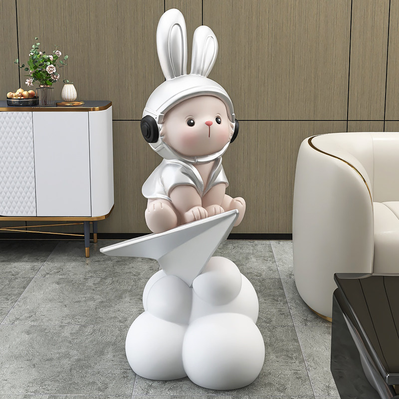 创意大型兔子落地摆件家居饰品客厅沙发电视柜旁装饰乔迁新居礼品,家居饰品,装饰摆件,淘宝优惠券,粉丝福利购,淘宝优惠卷
