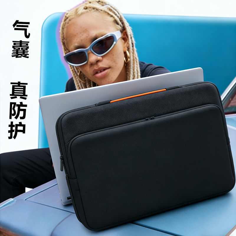 气囊防水笔记本手提电脑包男女适用于苹果联想惠普1314161718英寸