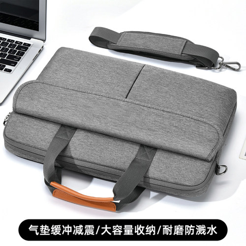 大容量通勤加厚毛绒手提电脑包