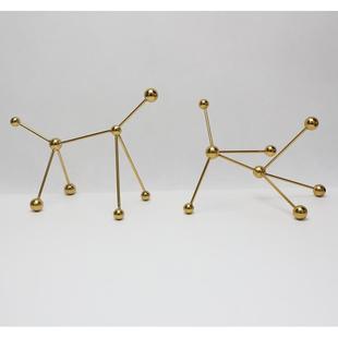 饰品摆设 现代简约几何分子球金属摆件客厅茶几电视柜样板间家居装
