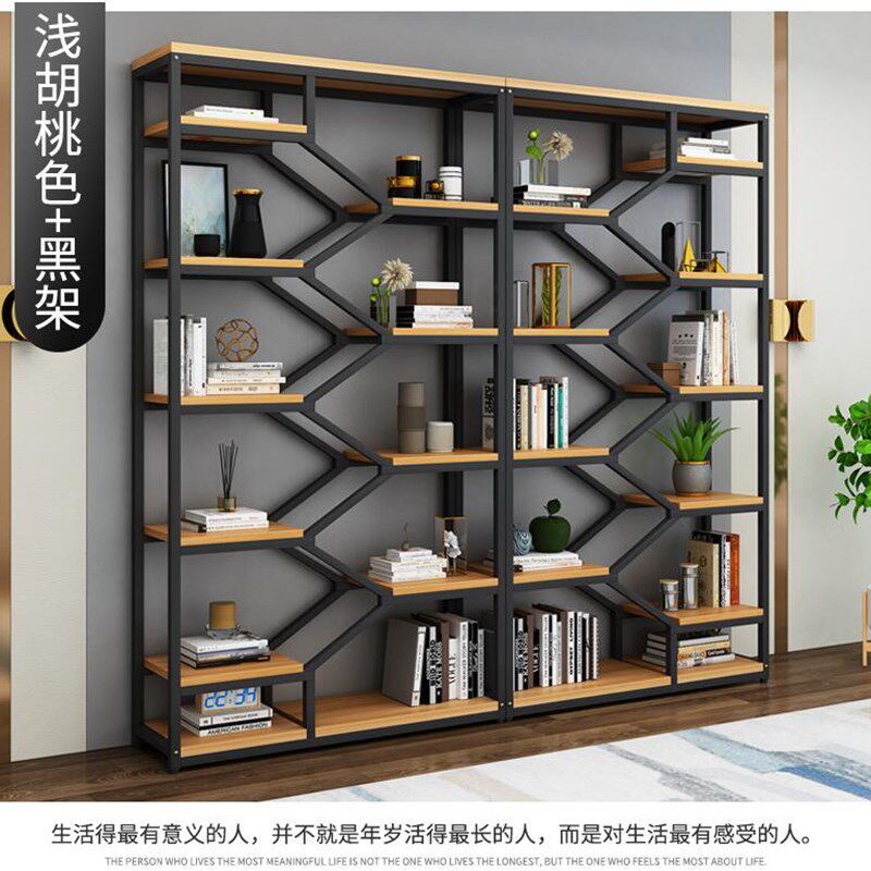 简易新款经济型隔断置物架落地多层玄H关客厅办公室美式工业风屏