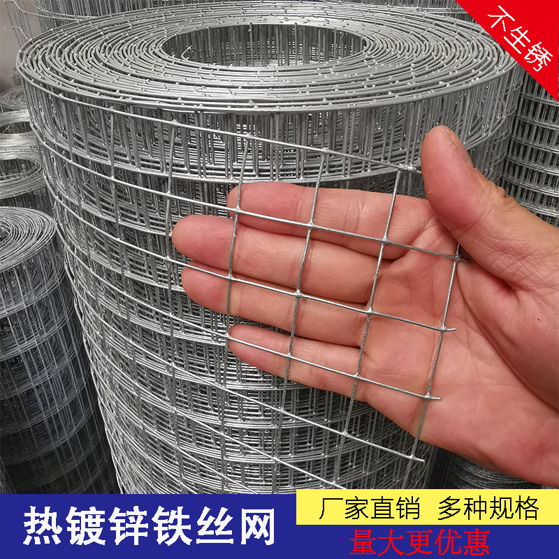 铁丝网围栏热镀锌电焊网养殖网小孔防鼠网家用养鸡W网钢丝网抹墙
