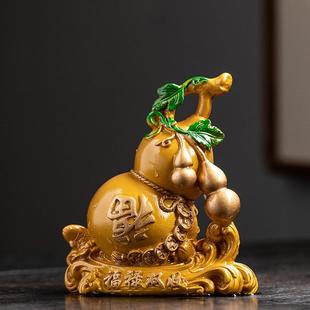 饰茶具配件 福禄双收变色葫芦茶宠摆件精品可养趣味茶玩茶桌茶台装