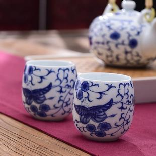 茶杯陶瓷功夫茶具单个品茗杯主人杯家用青花瓷单杯 成艺