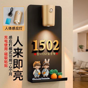 2025年新款 饰 门牌号高级感轻奢创意奶油风号码 牌家用定制入户门装
