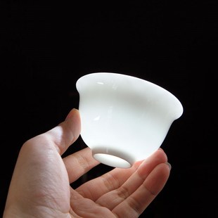 高温白瓷泡茶盖碗陶瓷三才碗大中小潮汕功夫茶具茶杯家用单个茶碗