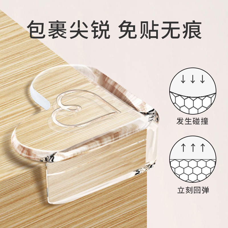 桌角防撞护角可爱软硅胶透明防磕碰安全家具柜床S角贴直尖角保护图片
