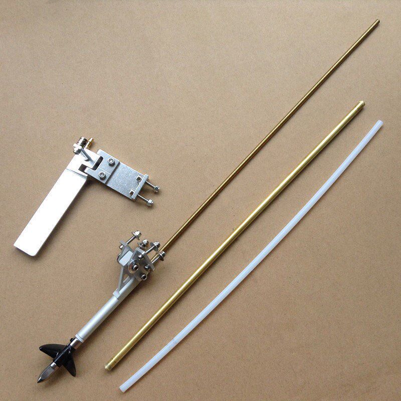 95mm方向舵 70mm老r鼠尾 4mm软轴 36mm螺旋桨 遥控船传动套装