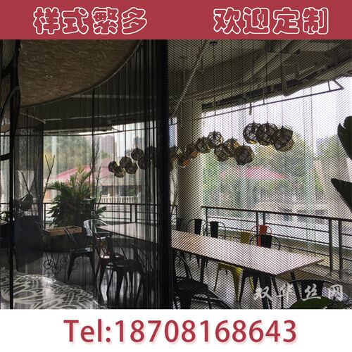 金属装饰网不锈钢隔断网帘金属帘铝网帘金属布P酒店玄关帘幕墙装
