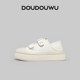 豆豆屋厚底板鞋 潮休N闲魔术贴百搭平底女单 韩版 女2024春秋季 新款