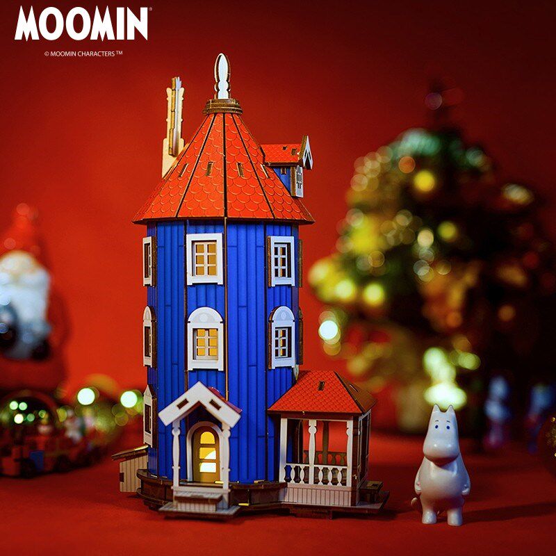 Moomin姆明DIY小屋动画场景还原手工制作房子模型别墅建筑拼装益