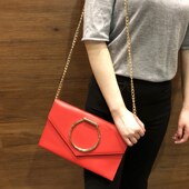 手拿包女2021新款 气质大容量手包单肩斜挎小包R百搭时尚 链条潮女