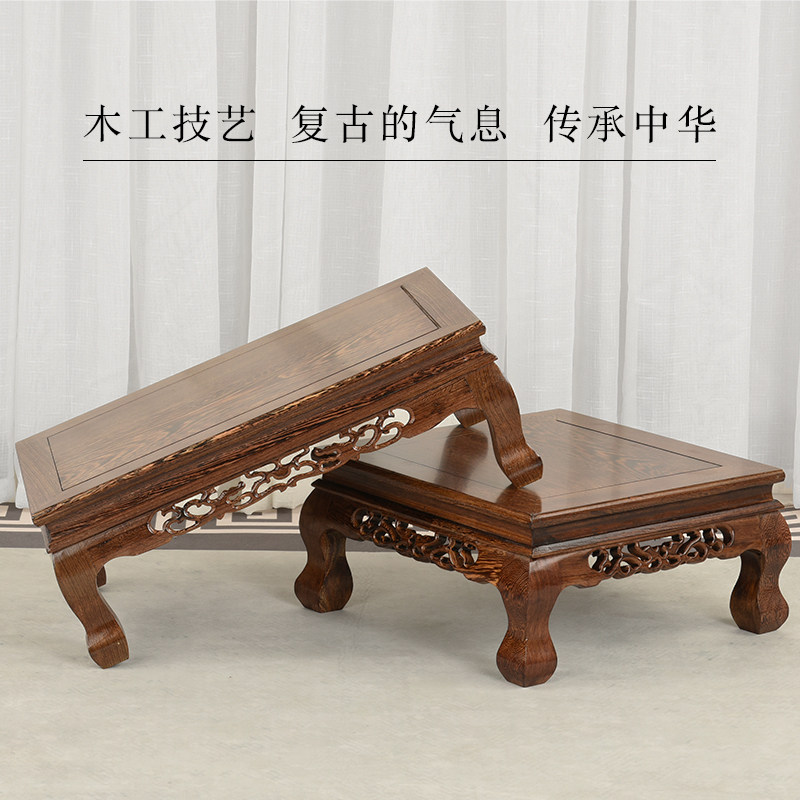 中式红木炕几飘窗小茶几炕几台z实木质长方形茶台鸡翅木茶具底座