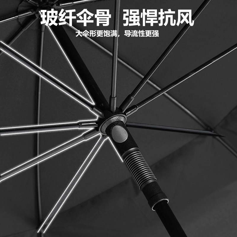 双层自动雨伞男士长柄伞特大号大号双人三Q人暴雨抗风超大雨伞
