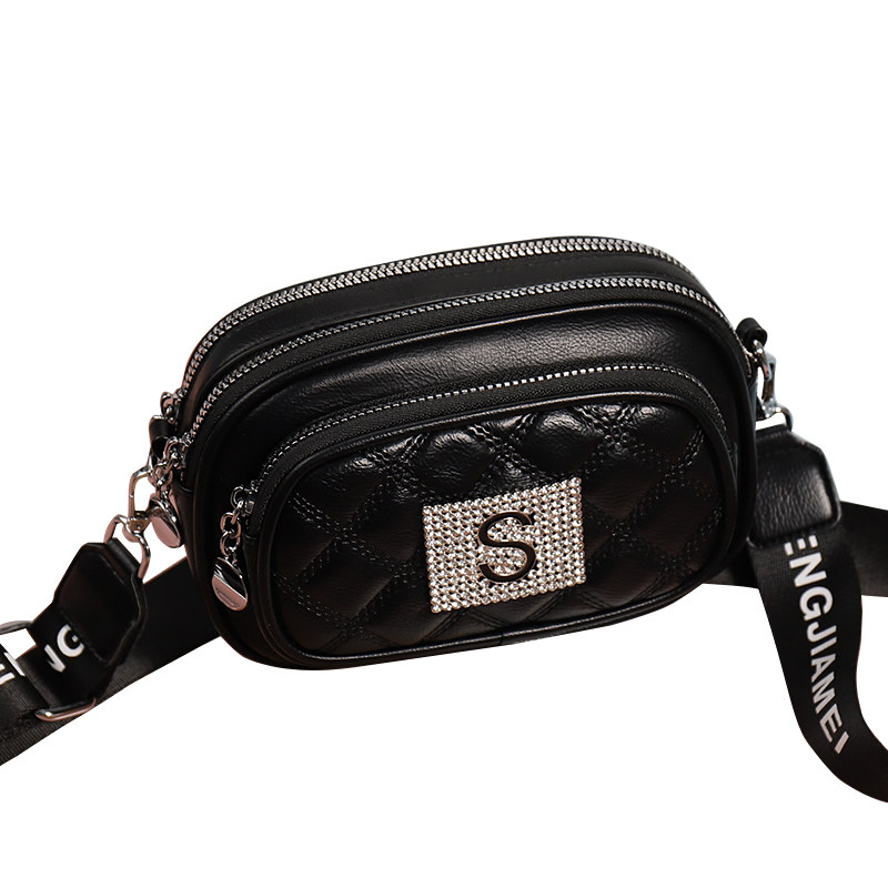 小包包女士2023新款潮高级感时尚宽肩带休闲小圆S包包包斜挎腰包