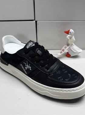 5227春e季新款皮配布百搭休闲板鞋男鞋运动流行男鞋韩版低帮鞋