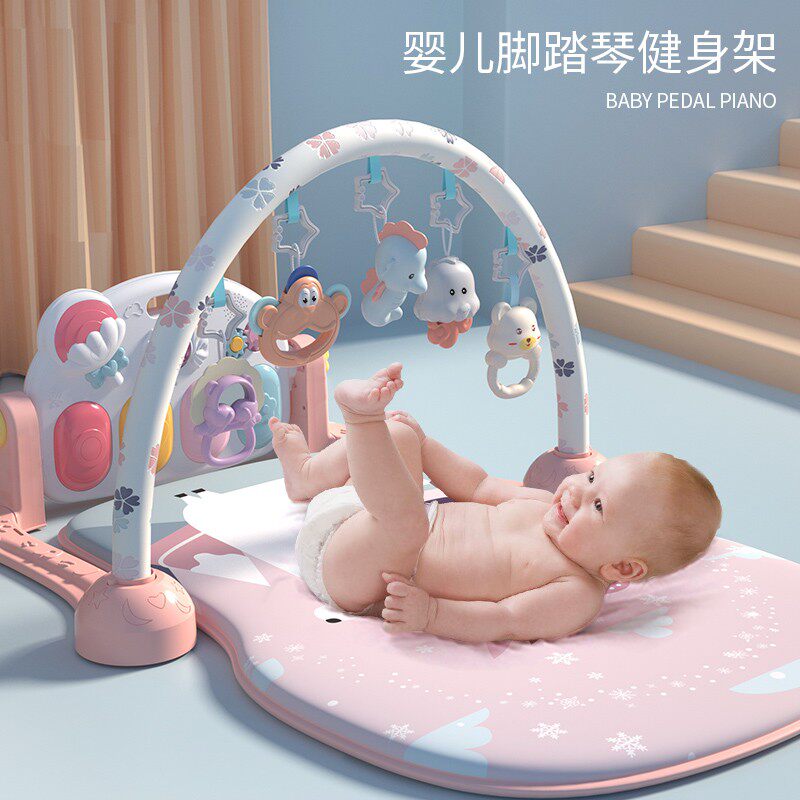 脚踏钢琴婴儿健g身架器踩蹬6个月新生幼儿躺着3幼儿玩具0一1岁女