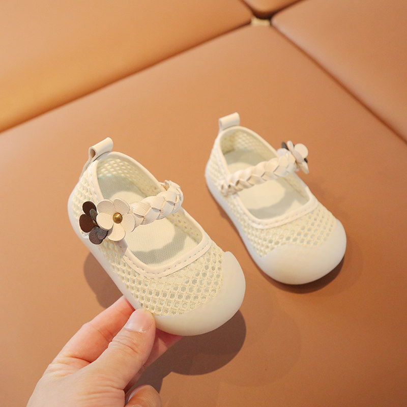 夏季1-2一岁女i宝宝凉鞋镂空6-12月婴儿鞋子夏款婴幼儿公主学步鞋