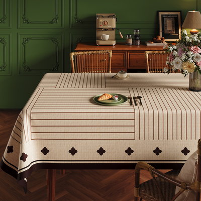 2025年新款轻奢高级感餐桌布防水免洗隔热桌垫布艺桌面专用保护垫