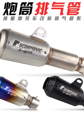 摩托车改装炸街短筒排气管 Z400 250SR KTM390 排气Z管改装尾段