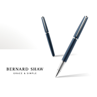 萧伯纳签字笔夜幕蓝商务宝珠笔金属男士高档黑水笔送礼刻字定制笔