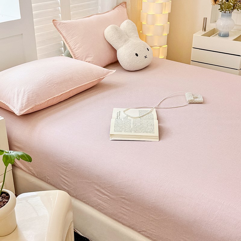 加厚全棉水洗棉床笠单件全棉床垫套保护罩宿舍单双人床罩防滑床套