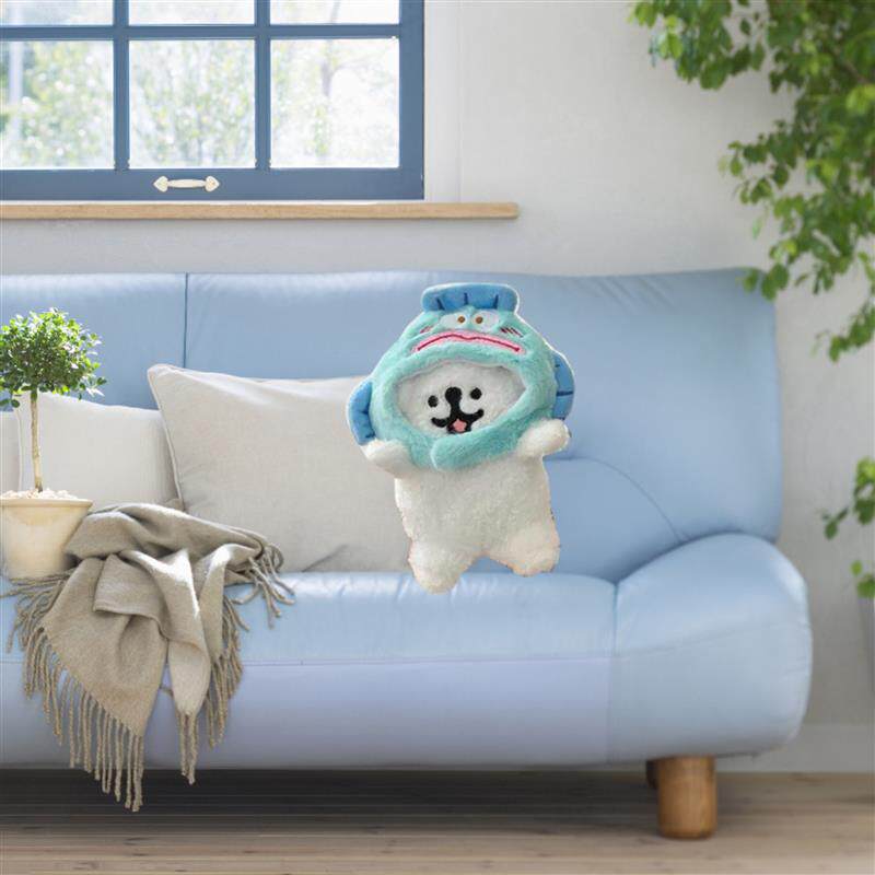 线条小狗挂件可爱毛绒卡通高颜值头套玩偶挂饰变装钥匙扣送人礼物