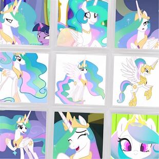 177张宇宙公主小马宝莉可爱卡通动画片人物贴纸装饰手账本DIY贴画