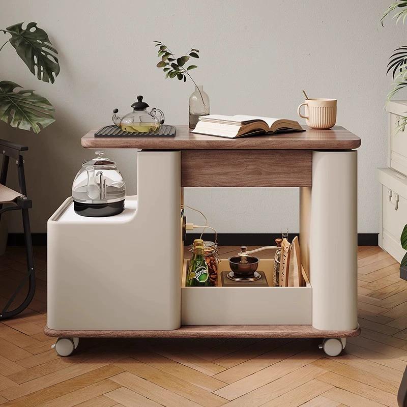 现代简约升降可移动边几小户型客厅沙发随行茶几茶台带轮轻奢推车