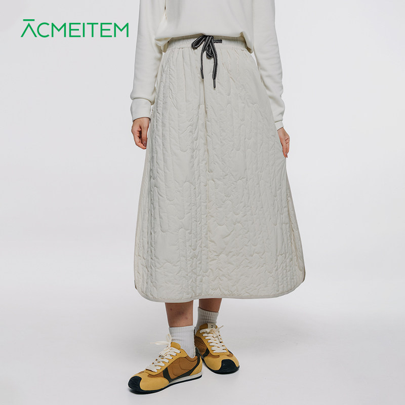 ACMEITEM爱棵米 休闲女士防泼水夹棉A型半身裙加厚宽松长款裙子