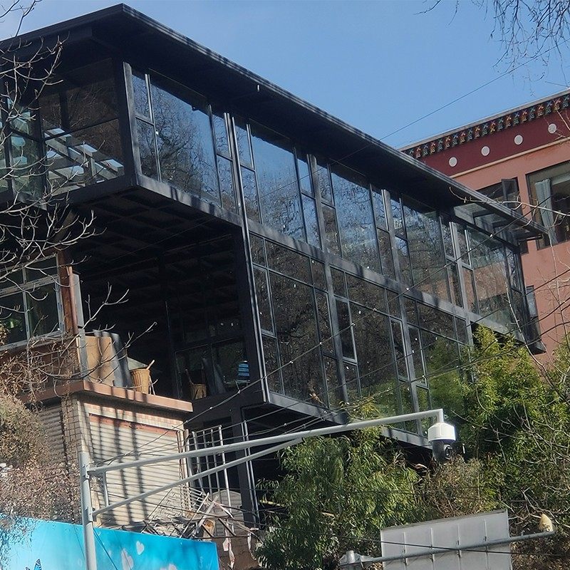 成都专业定制钢结构铝合金阳光房钢结构现浇阁楼夹层搭建门窗