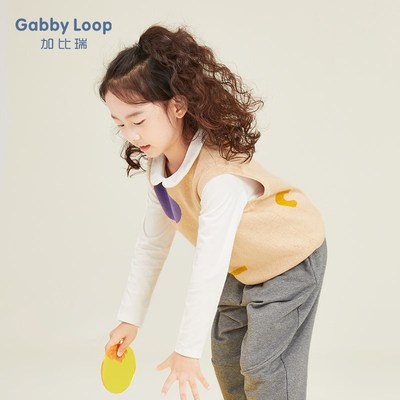 女童针织马甲春秋外穿洋气毛衣背心内搭中大儿童幼儿园上衣线衫薄