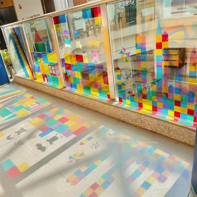 A4彩色玻璃纸透明塑料片幼儿园儿童手工透光胶片塑料纸PVC膜硬片