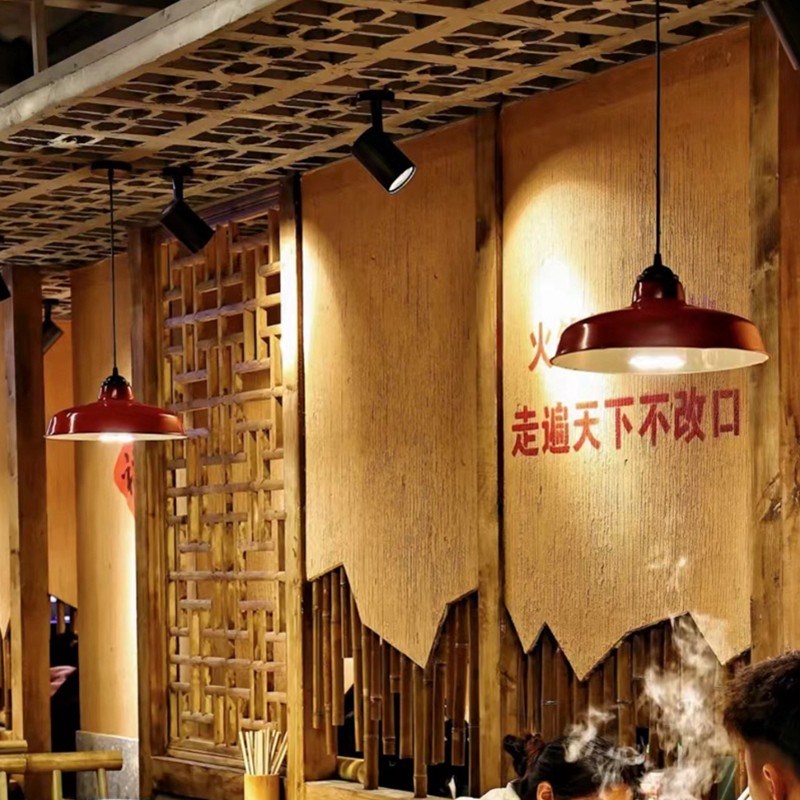 港式复古餐饮灯工业风火锅店吊灯烧烤店餐厅灯怀旧灯罩市井风吊灯