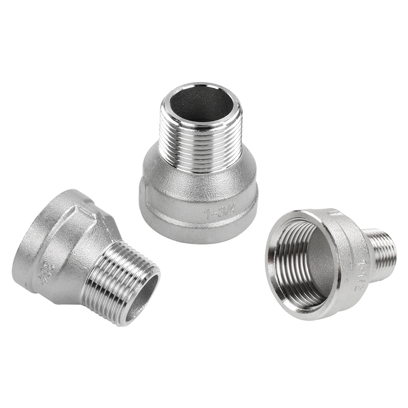 304不锈钢内外丝接头4分6分加长变径直接四分延长接头1寸水管配件