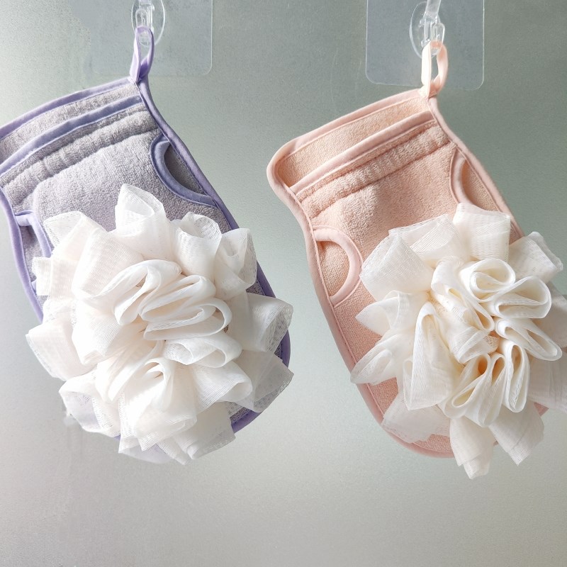 浴花搓澡巾二合一搓背神器家用高档沐浴洗澡手套女士专用双面两用