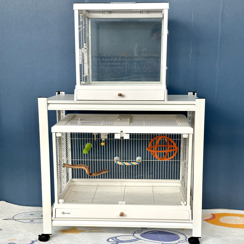 达洋6001/4001鹦鹉笼适配收纳可移动支架底座 带轮子 清理方便