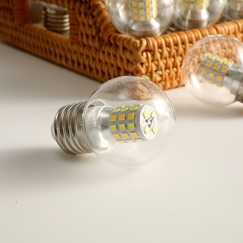 E27光源大小螺口3W5W6W7W12W白暖光三色光节能家用照明led灯泡